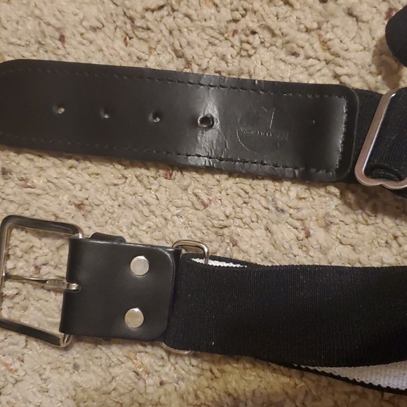 Teamwork Athletic Apparel Black White Stretch Adjustable Belt - Picture 3 of 3